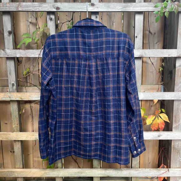 Marmot Women’s Fairfax Boyfriend Midweight Flannel – Navy Plaid (Size M) - Picture 5 of 5